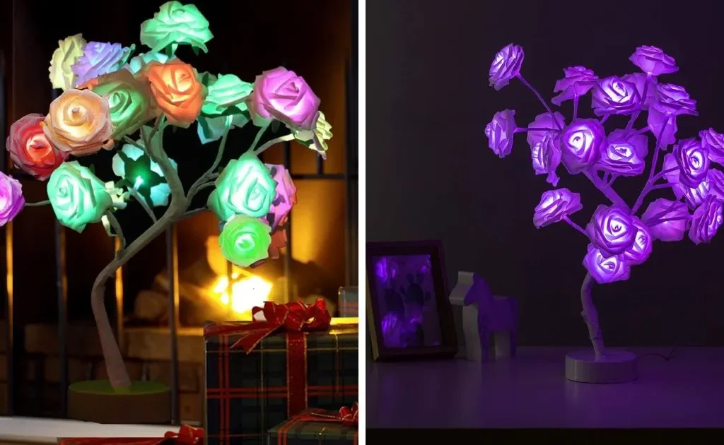 Rose Flower Lamp by COLORLIFE